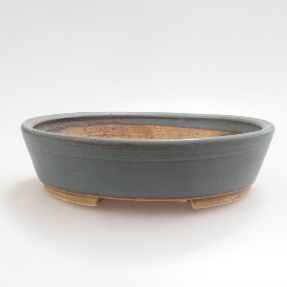 Ceramic bonsai bowl 15 x 13,5 x 3,5 cm, color blue