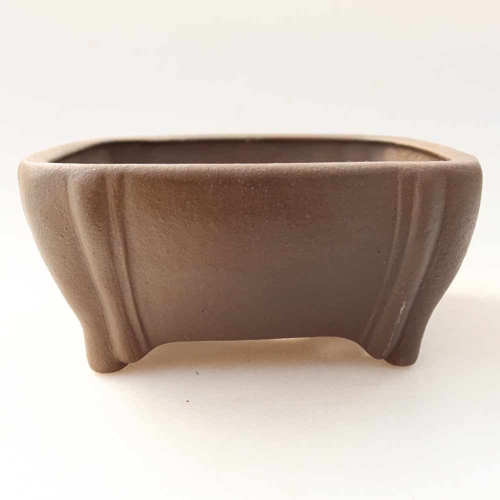 Ceramic bonsai bowl 10 x 10 x 5 cm, brown