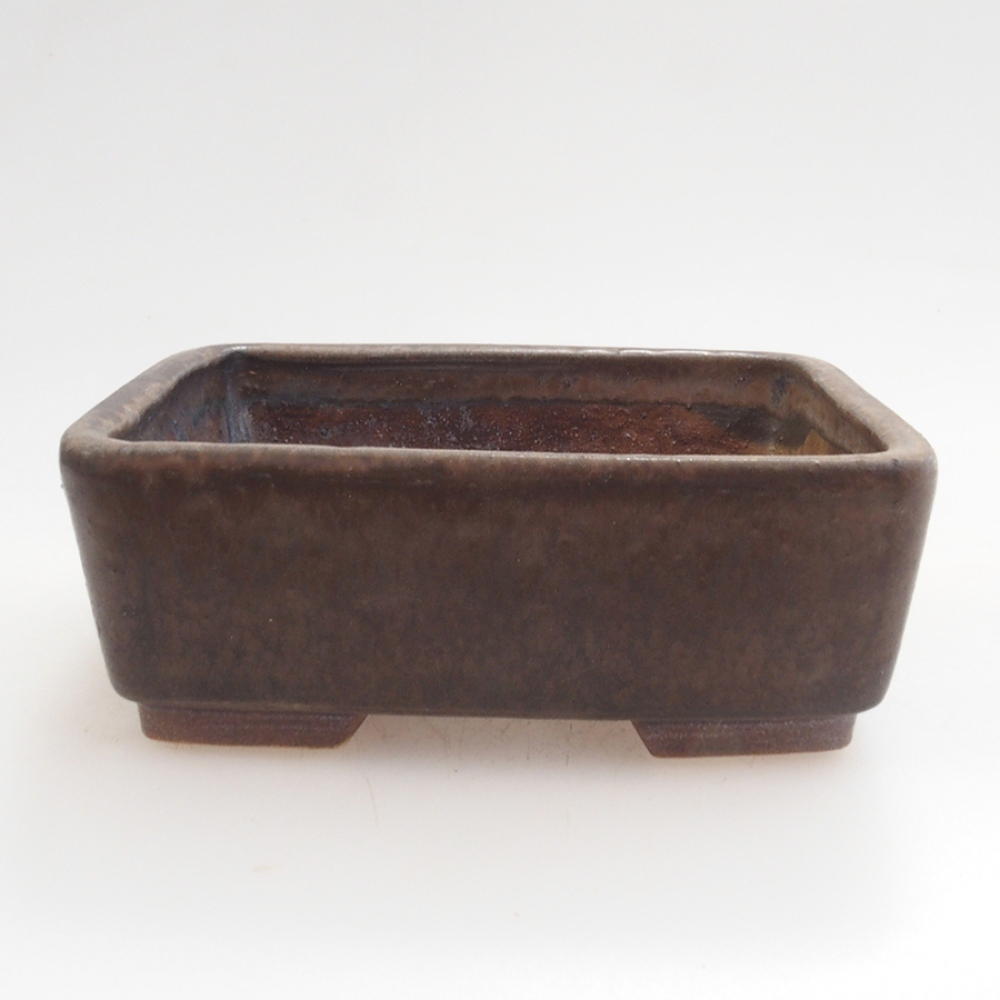Ceramic bonsai bowl 9,5 x 8 x 3,5 cm, color brown