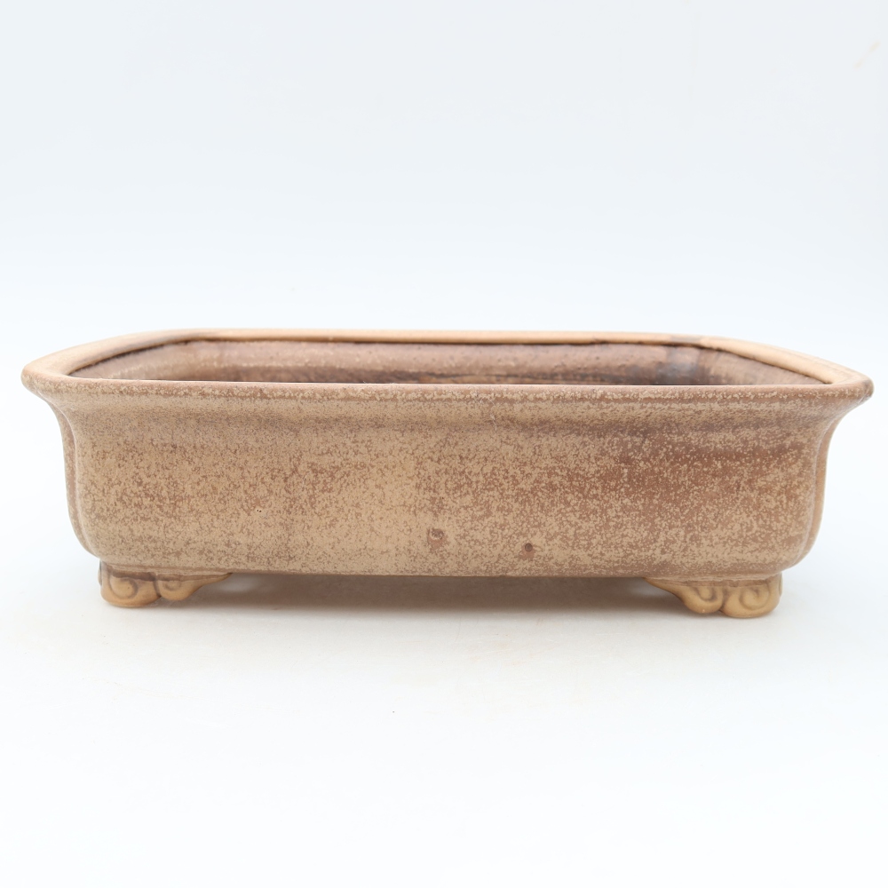Ceramic bonsai pot, 25 x 20.5 x 7.5 cm, pink