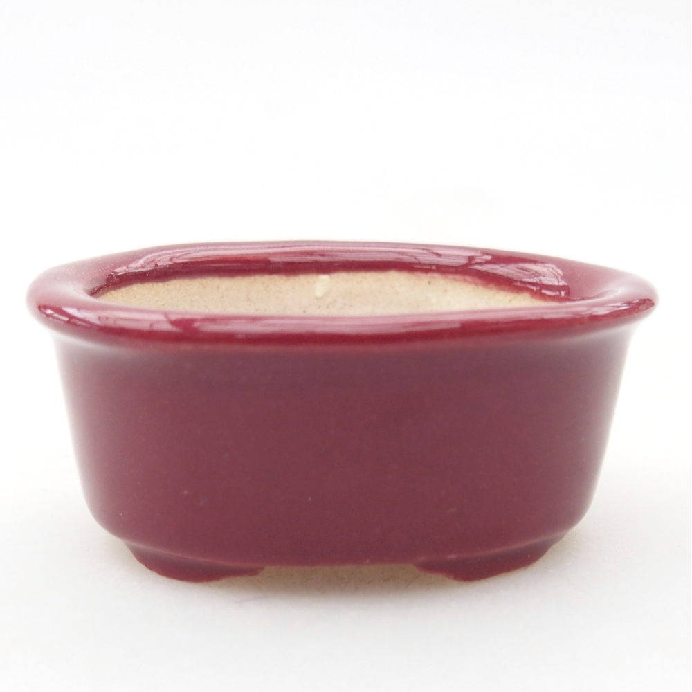 Mini bonsai bowl 4,5 x 4 x 2 cm, burgundy