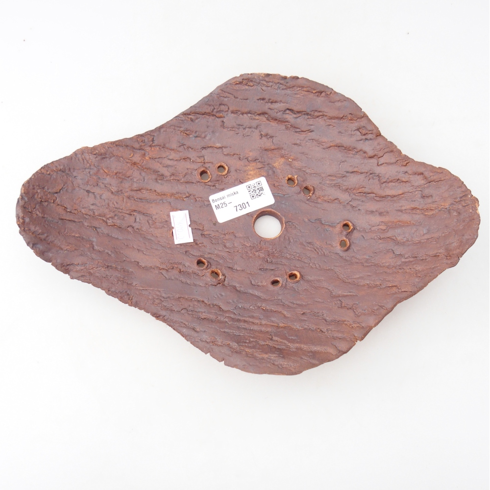 Ceramic Shell 27,5 x 19,5 x 6 cm , colour brown