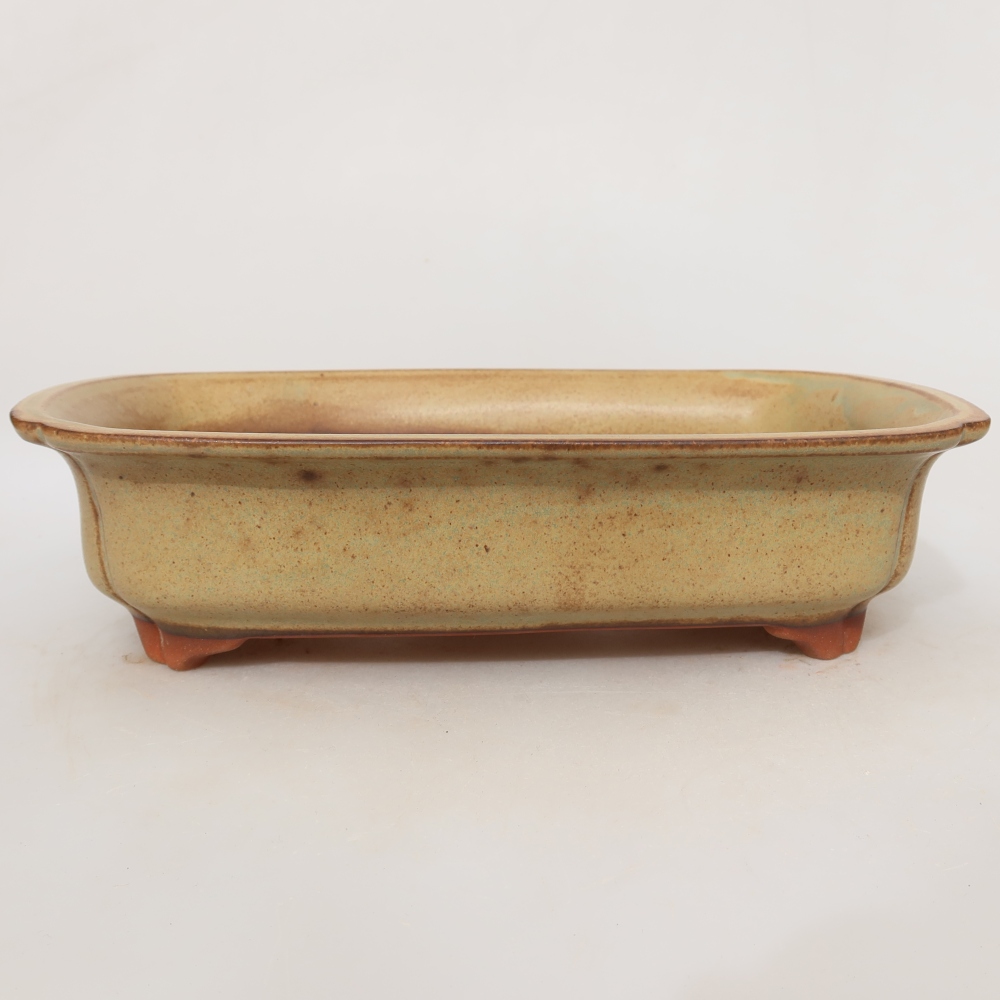 Ceramic Bowl  24 x 17 x 6 cm, green-beige