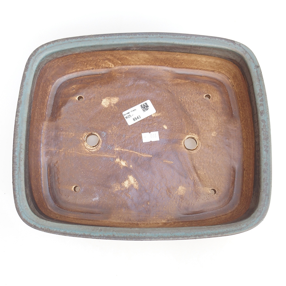 Ceramic bonsai bowl 29,5 x 25 x 7 cm, colour blue