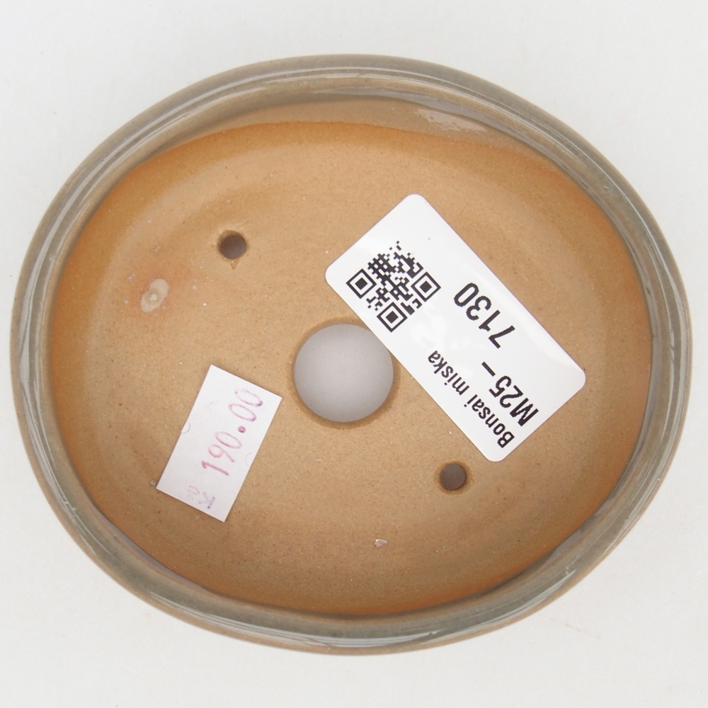 Ceramic bonsai bowl 9,5 x 8 x 3 cm, grey