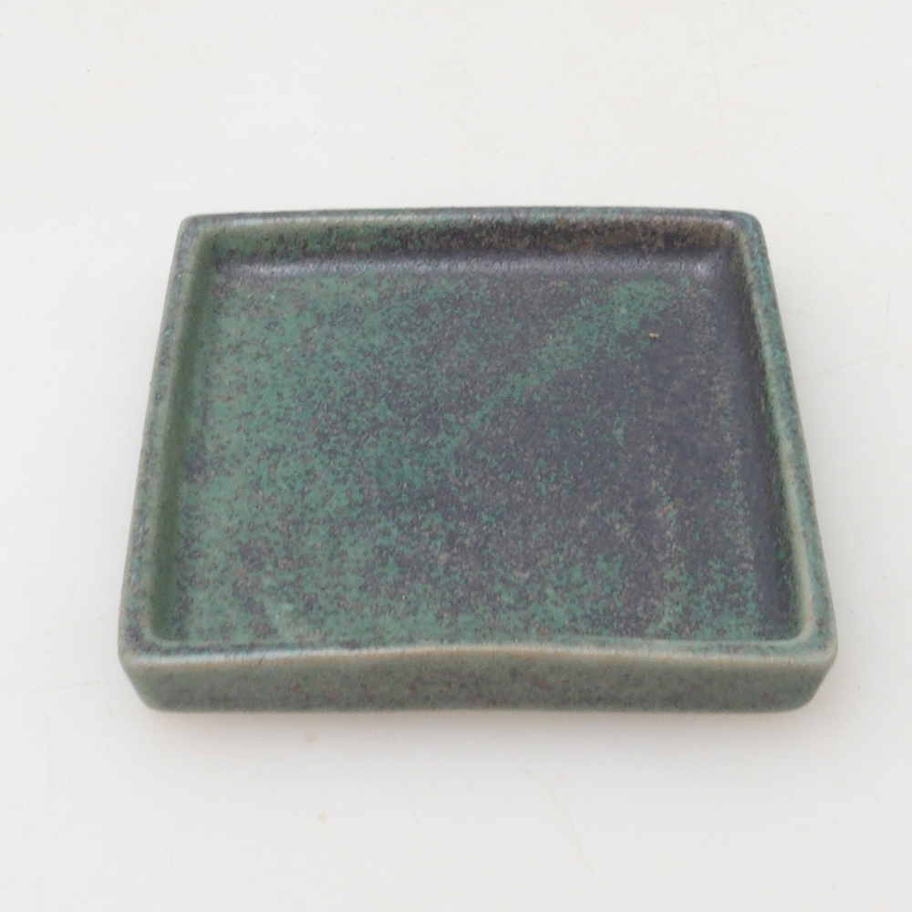 Bonsai bowl square S - 8 x 8 x 1 cm - green