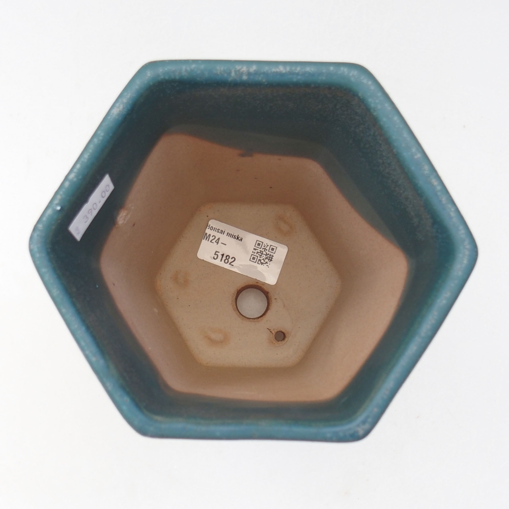 Ceramic bonsai bowl 13 x 11,5 x 17 cm, color blue