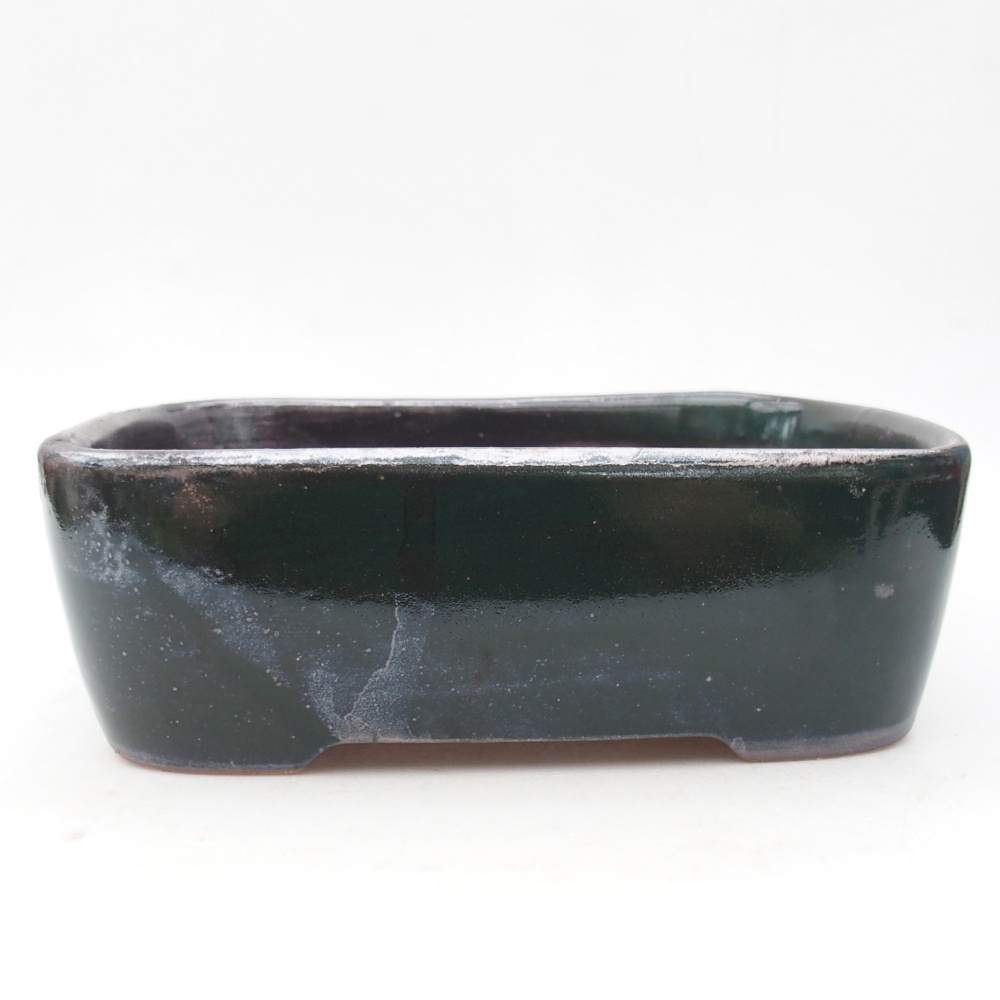 Ceramic bonsai bowl 23 x 17 x 7,5 cm, green