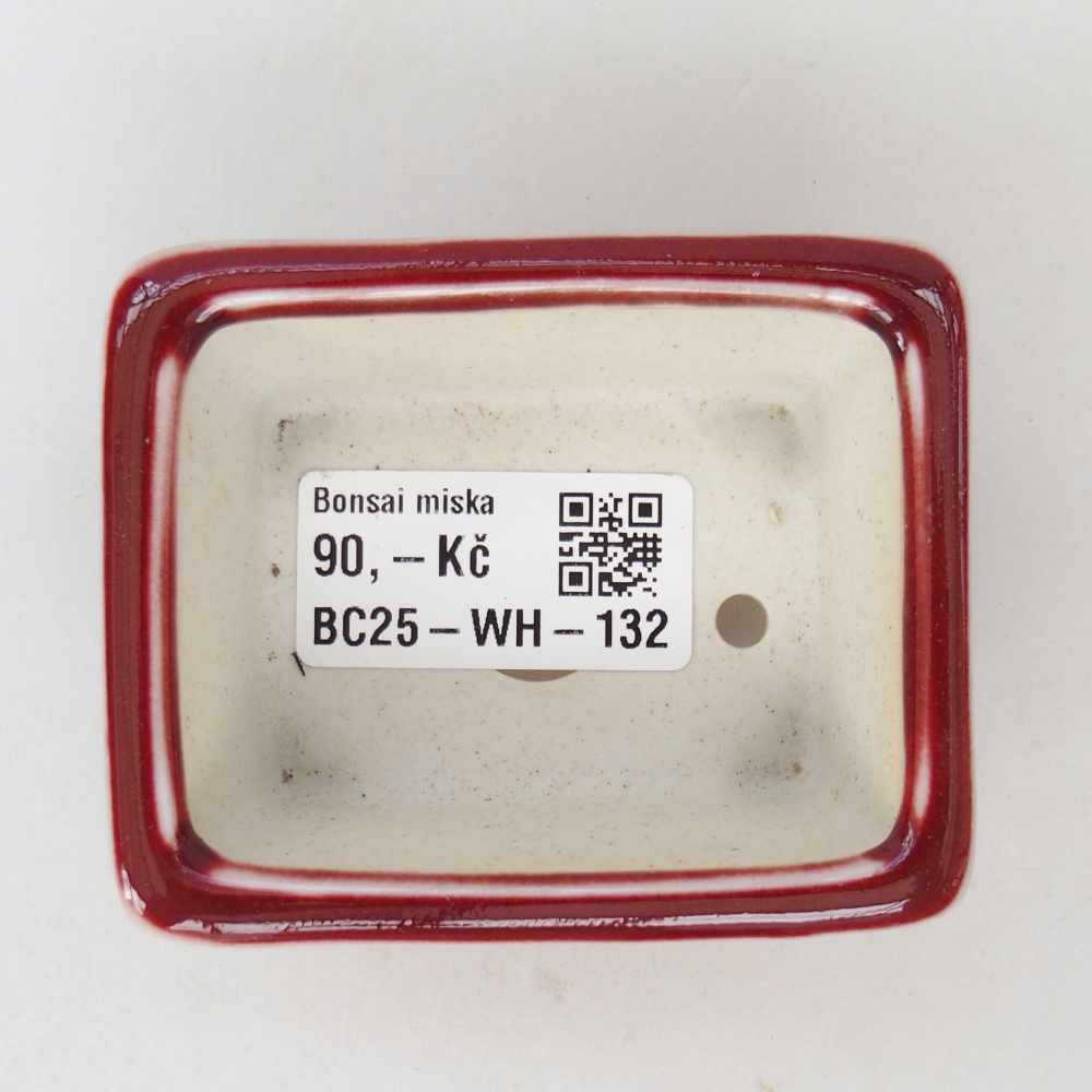Mini bonsai bowl 7,5 x 6,5 x 3,5 cm, colour red