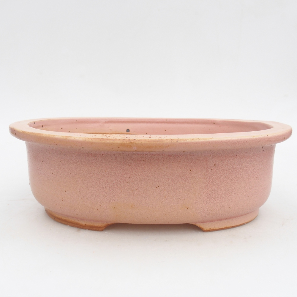 Ceramic bonsai bowl 26 x 22 x 8 cm, pink