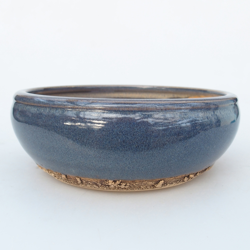 Ceramic bonsai bowl 17 x 17 x 6 cm, colour blue