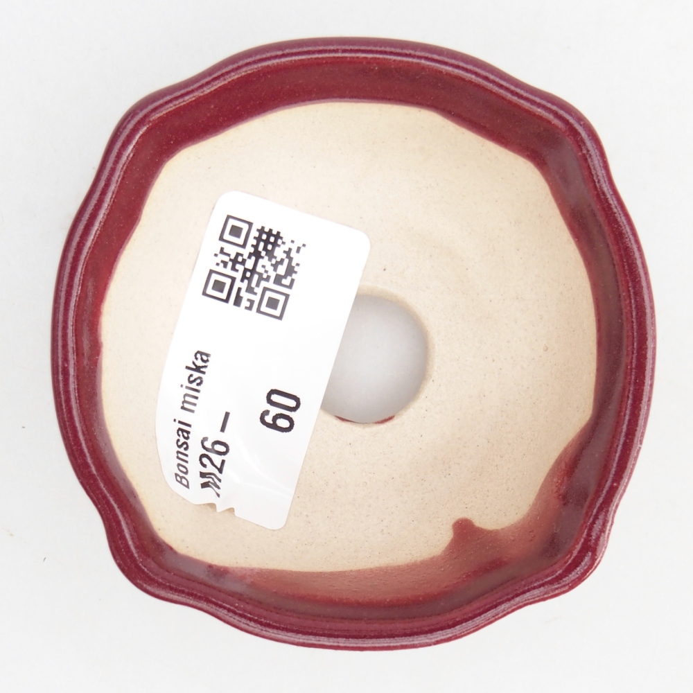 Mini bonsai bowl 6,5 x 6,5 x 3 cm, burgundy