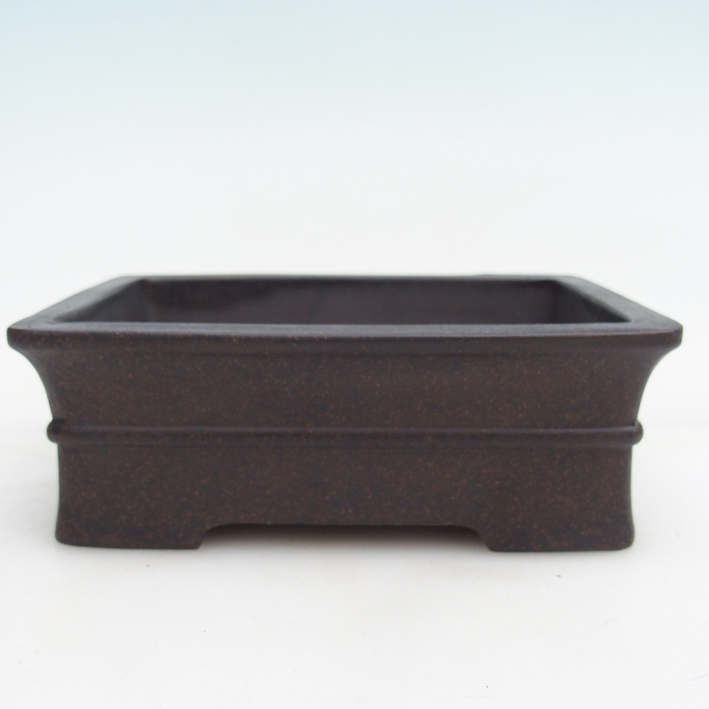 Ceramic bonsai bowl 14,5 x 10,5 x 5 cm, colour brownish ochre