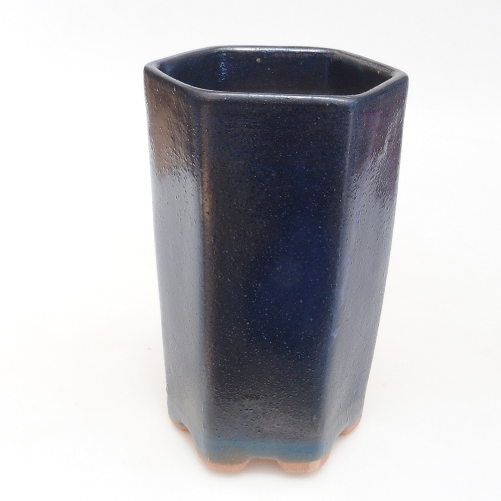 Ceramic bonsai bowl 9,5 x 8,5 x 14,5 cm, color blue