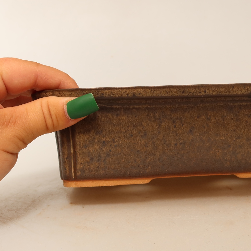 Ceramic Bowl, 20 x 15.5 x 5.5 cm, brown