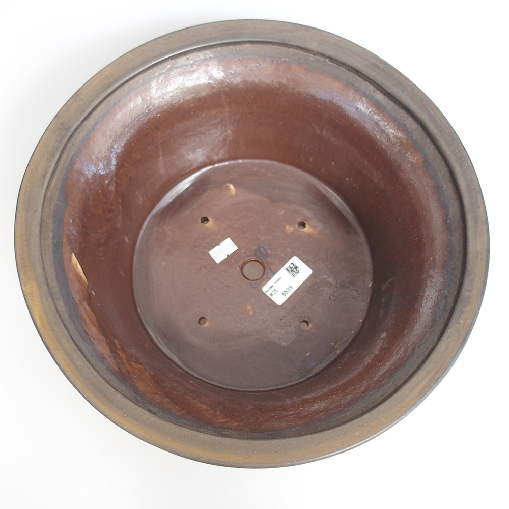 Ceramic bonsai bowl 32 x 32 x 14 cm, brown