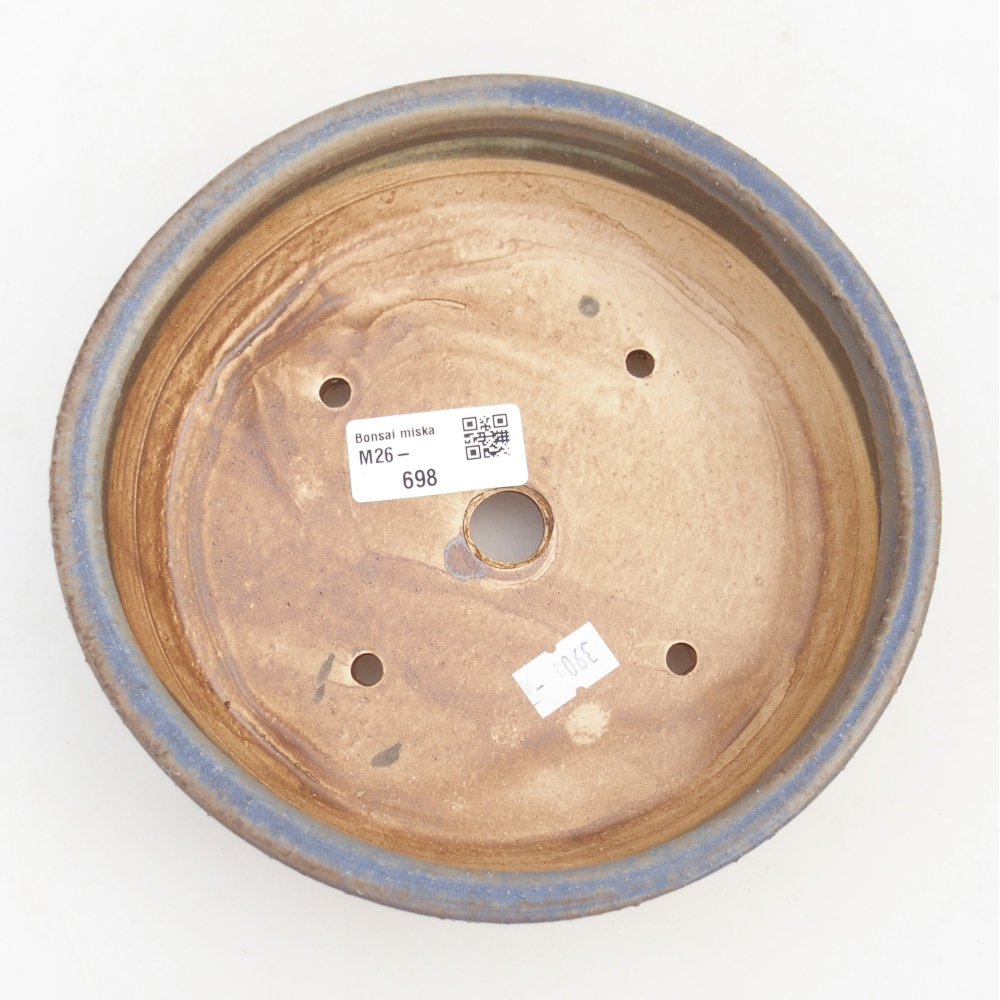 Ceramic bonsai bowl 18 x 18 x 5 cm, colour blue
