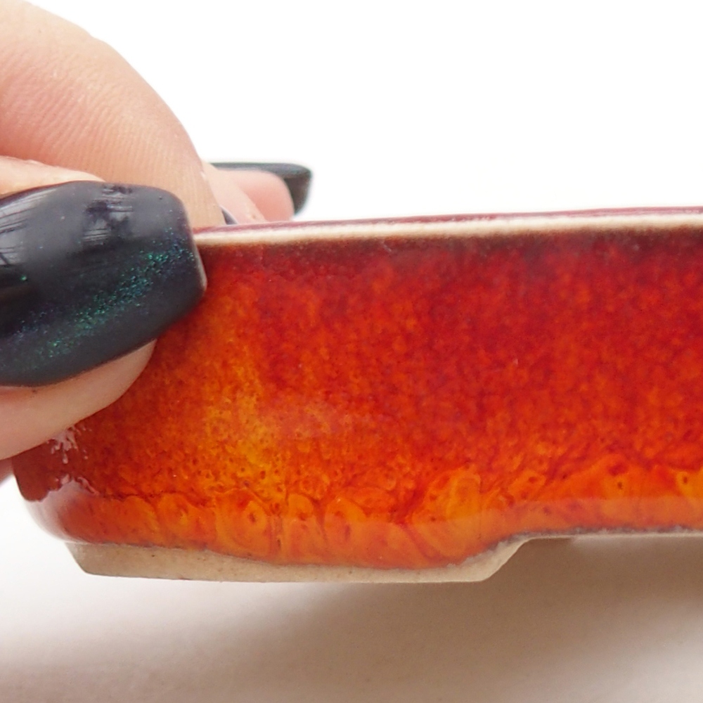 Mini bonsai bowl 11 x 9 x 2 cm, orange