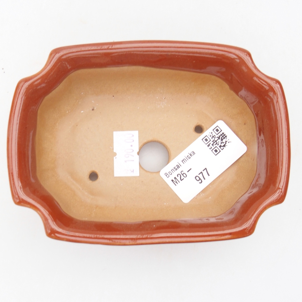 Ceramic bonsai bowl 11,5 x 8,5 x 4 cm, brown