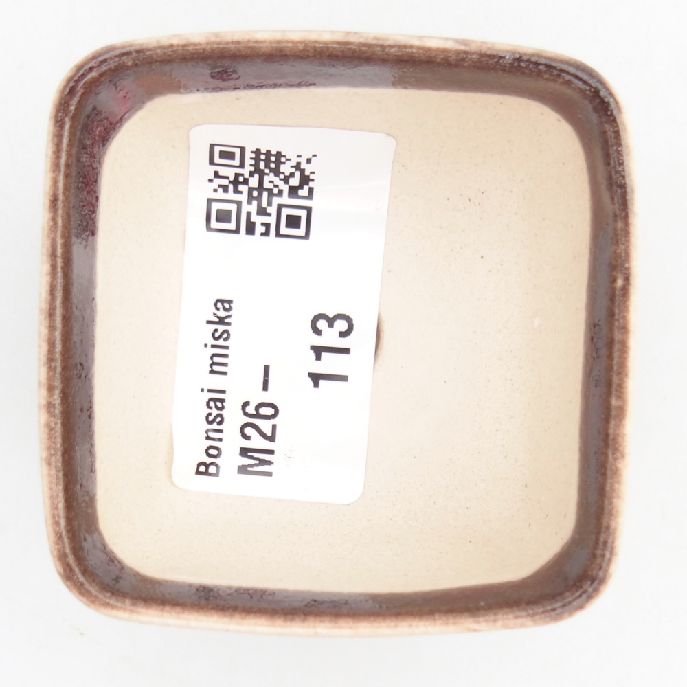 Mini bonsai bowl 5 x 5 x 3 cm, colour red