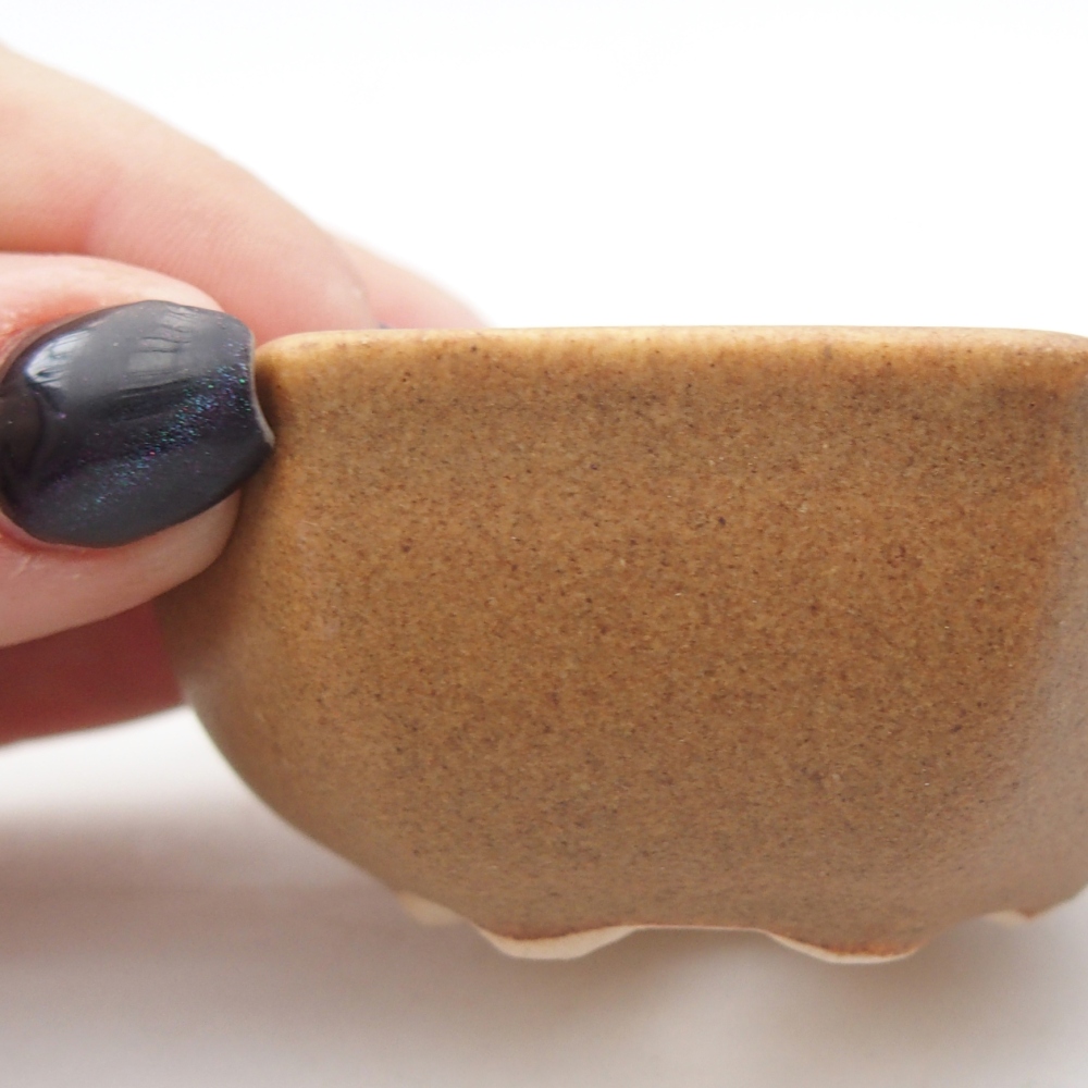 Mini bonsai bowl 7 x 6 x 3 cm, brown