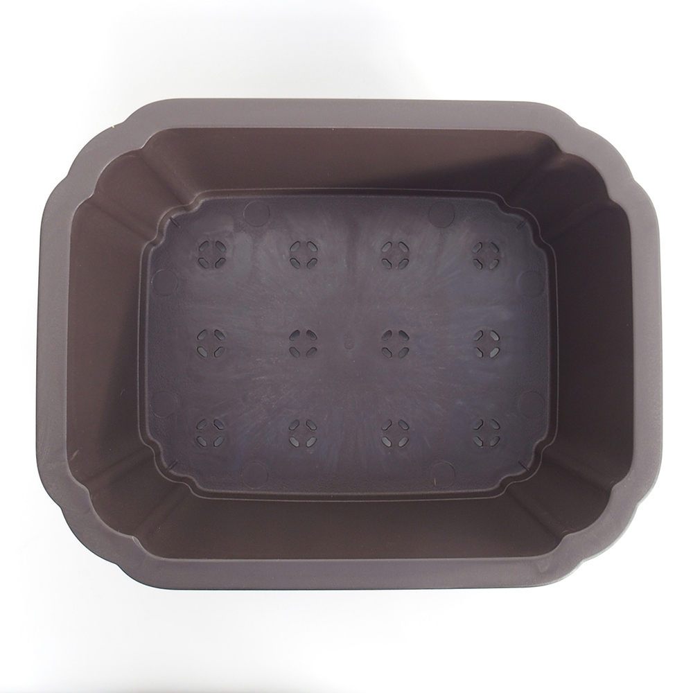 Plastic bowl MP-19 - 39 x 30 x 14,5 cm brown