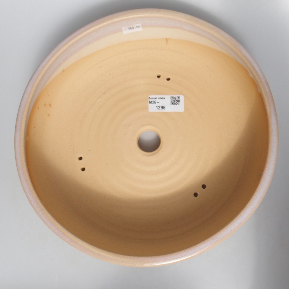 Ceramic bonsai bowl 26 x 26 x 7 cm, colour beige