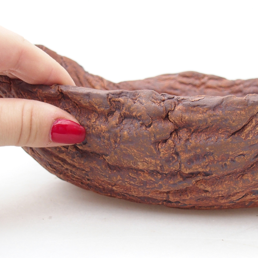 Ceramic Shell 26,5 x 21 x 9,5 cm , colour brown