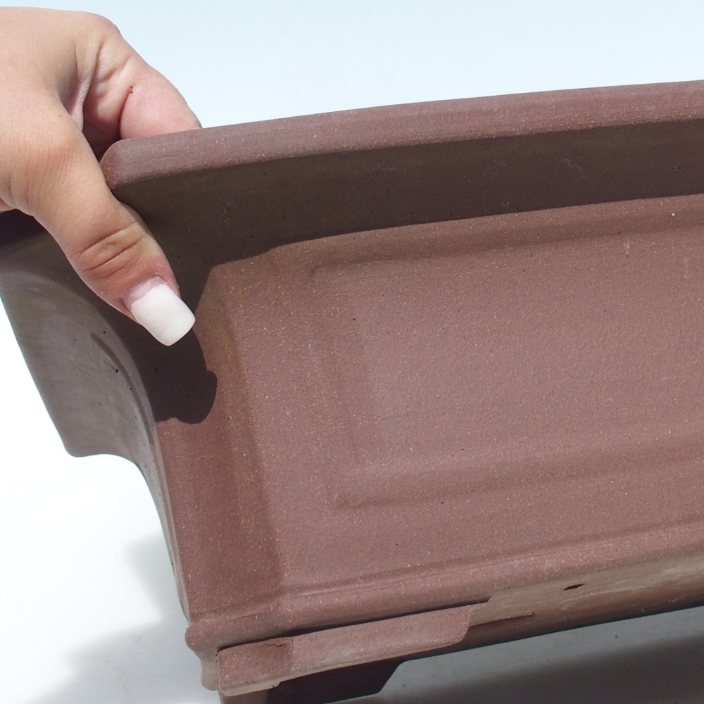 Bonsai bowl 40,5 x 31,5 x 13 cm birch brown