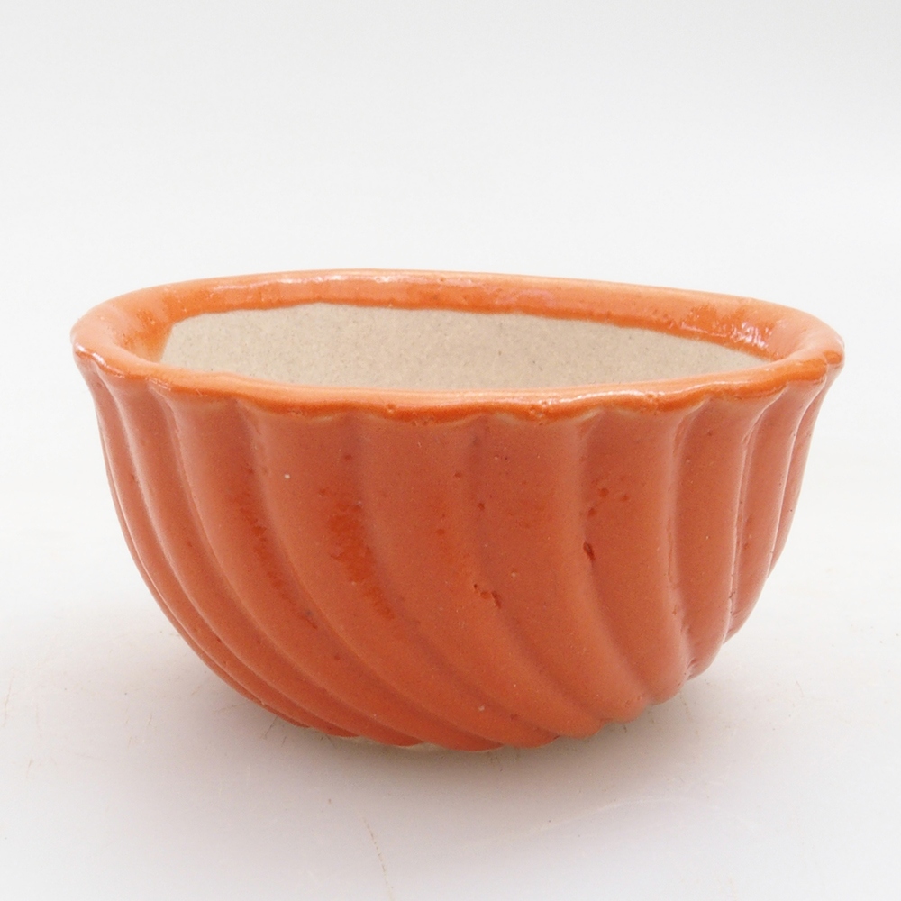 Mini bonsai bowl 5 x 5 x 2,5 cm, color orange