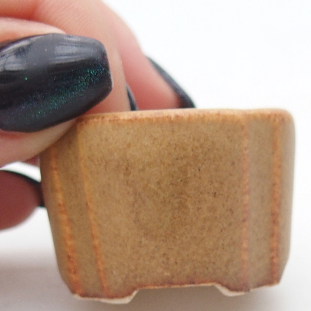 Mini bonsai bowl 3,5 x 3,5 x 2,5 cm, brown