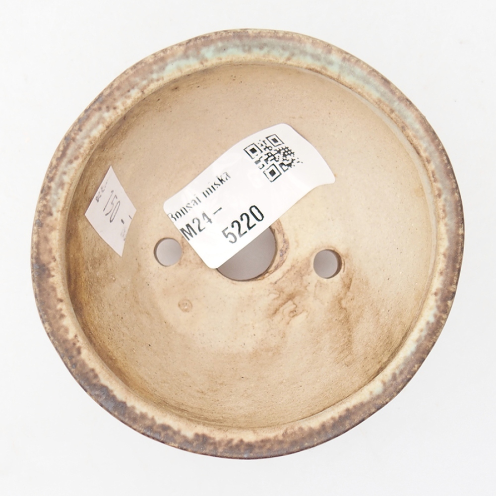 Ceramic bonsai bowl 8 x 8 x 5,5 cm, color green
