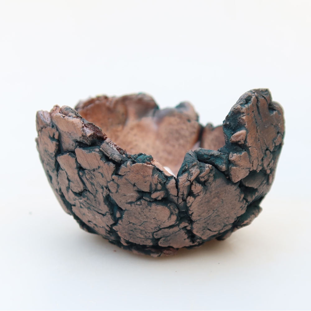 Ceramic Shell 9 x 9 x 5,5 cm , colour green