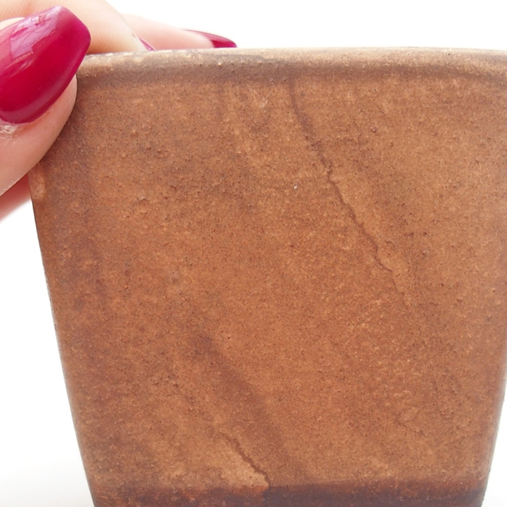Ceramic bonsai bowl 7,5 x 7,5 x 7,5 cm, color pink