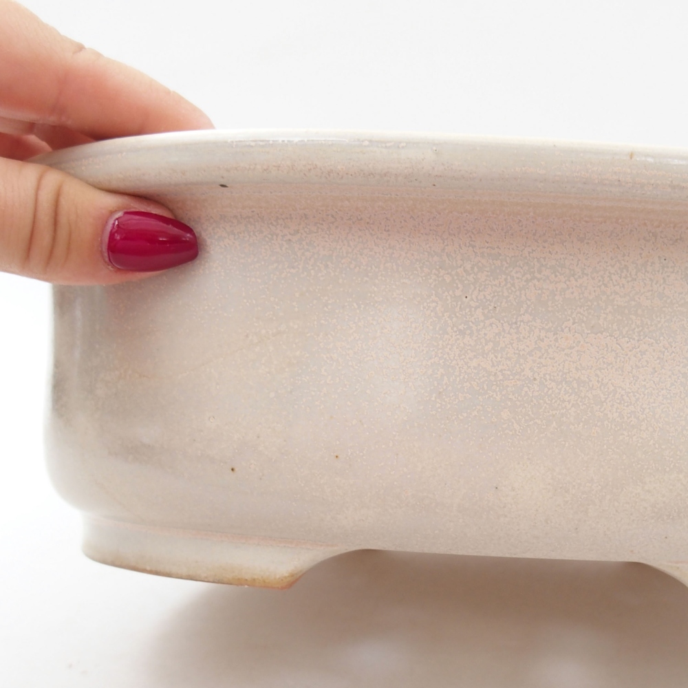 Ceramic bonsai bowl 26 x 22 x 8 cm, color beige