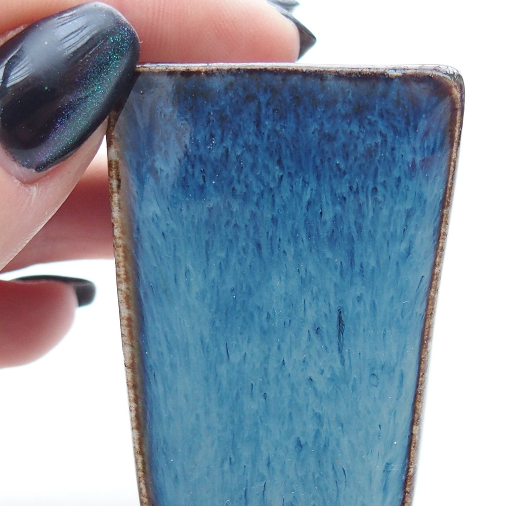 Mini bonsai bowl 3,5 x 3,5 x 5 cm, colour blue