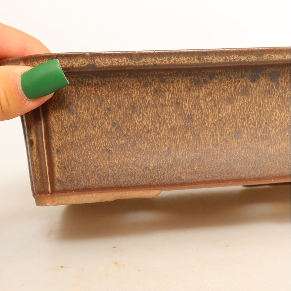 Ceramic Bowl, 20 x 15.5 x 5.5 cm, brown
