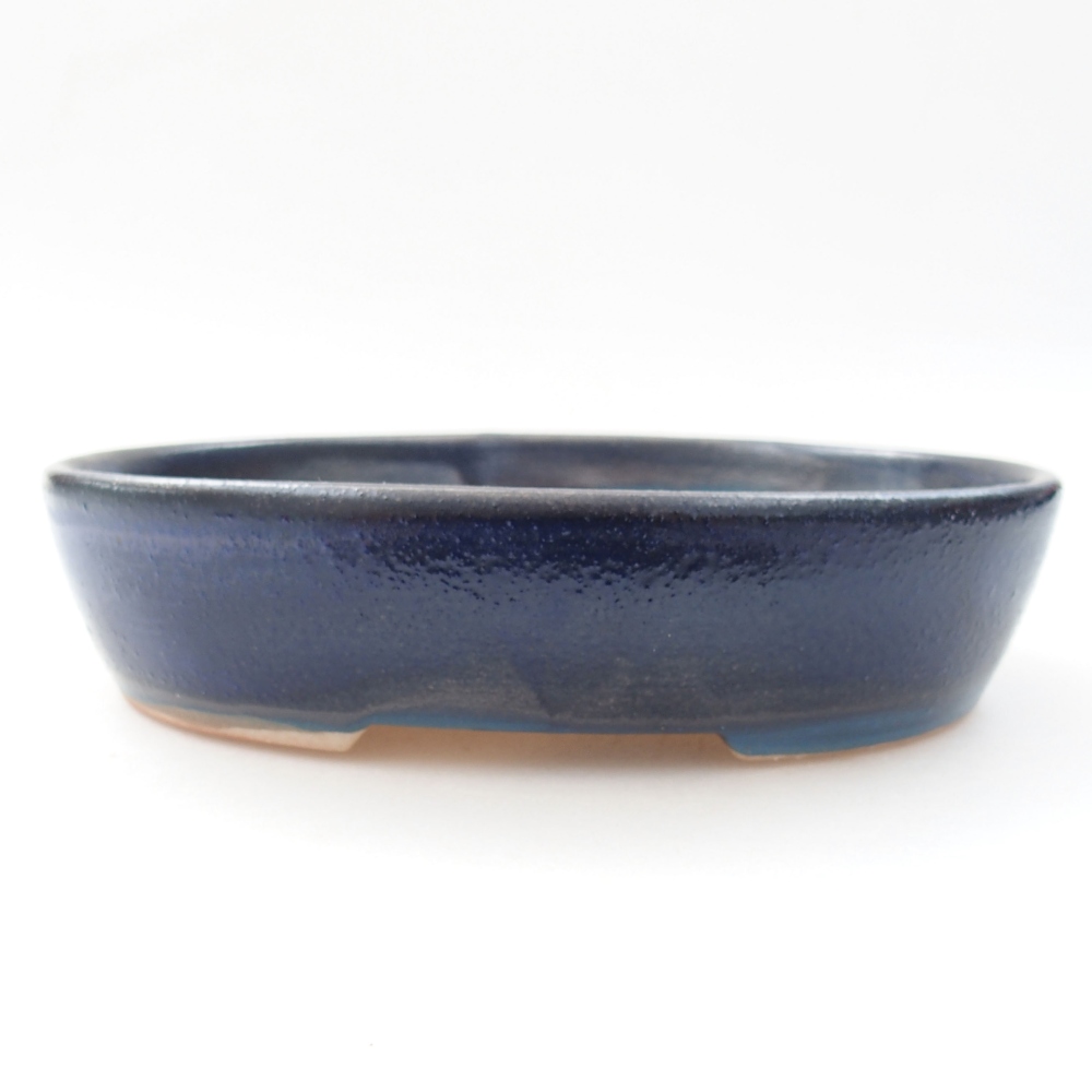 Ceramic bonsai bowl 17 x 14 x 4 cm, color blue