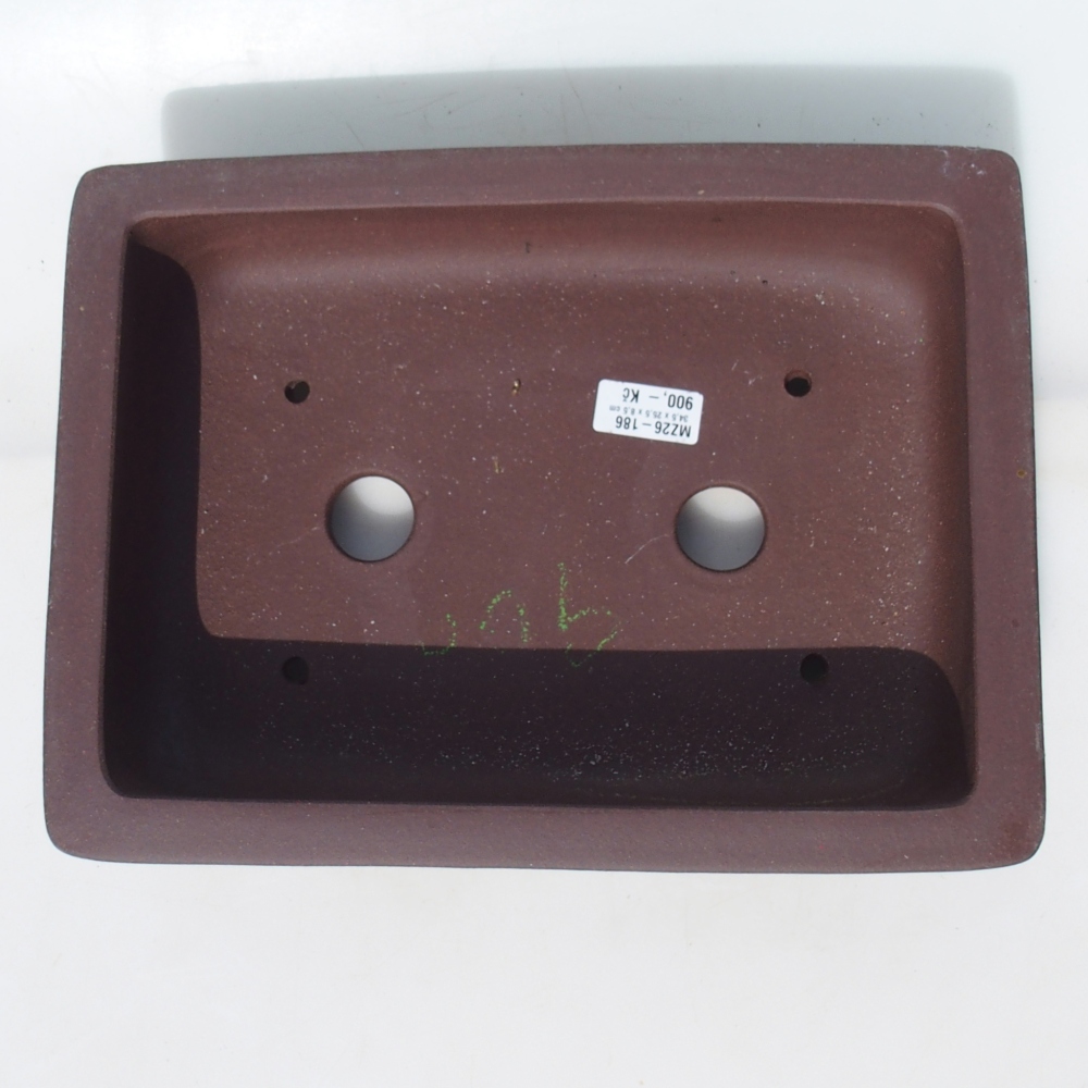 Bonsai bowl 34,5 x 25,5 x 8,5 cm birch brown