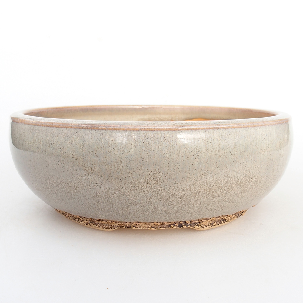Ceramic bonsai bowl 19 x 19 x 6,5 cm, grey