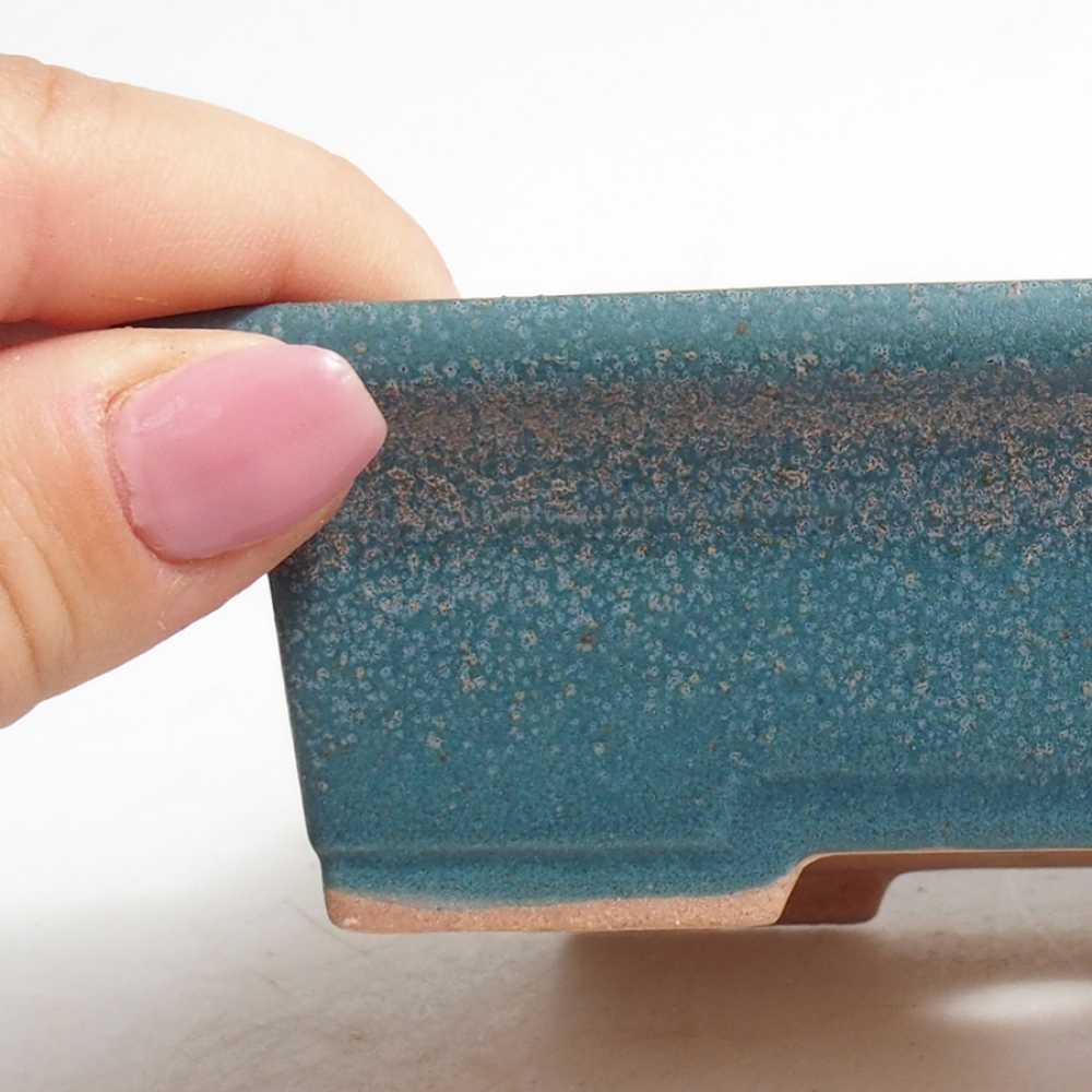 Ceramic bonsai bowl 13 x 10 x 4 cm, color blue