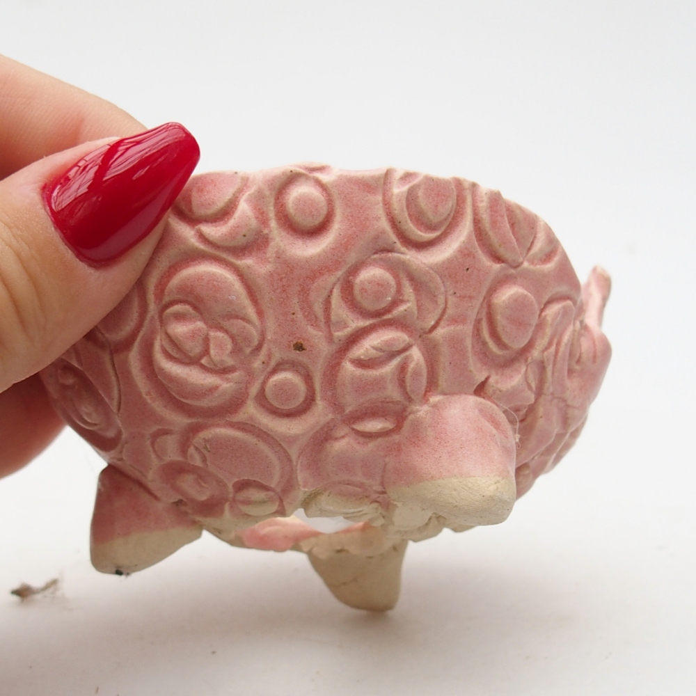 Ceramic Shell 8,5 x 8 x 5 cm , colour pink