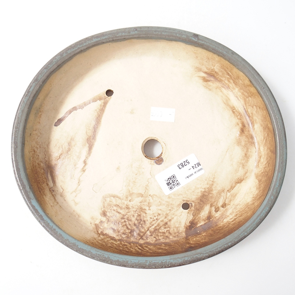 Ceramic bonsai bowl  22,5 x 20 x 4  cm, color  blue