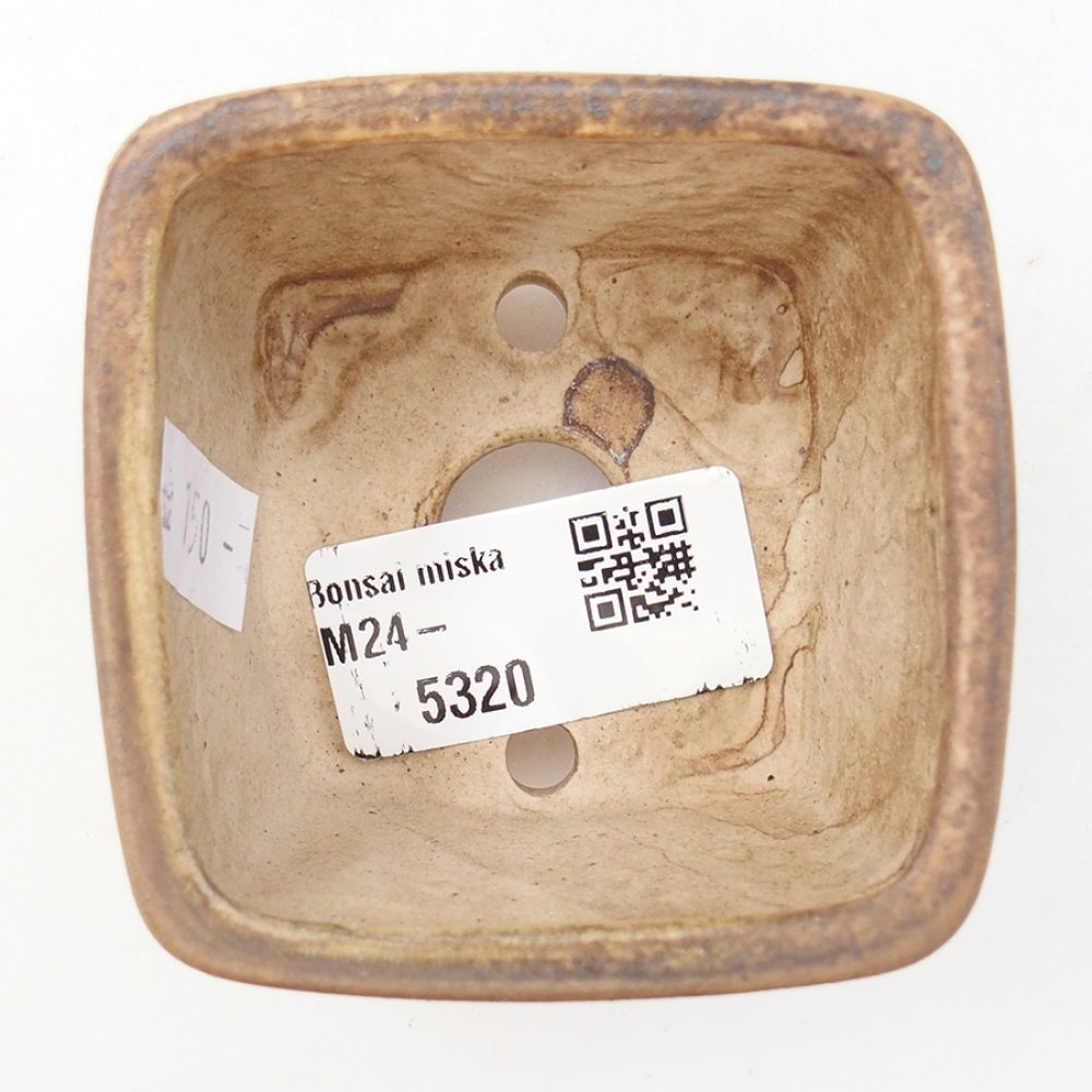 Ceramic bonsai bowl 6 x 6 x 4,5 cm, pink color