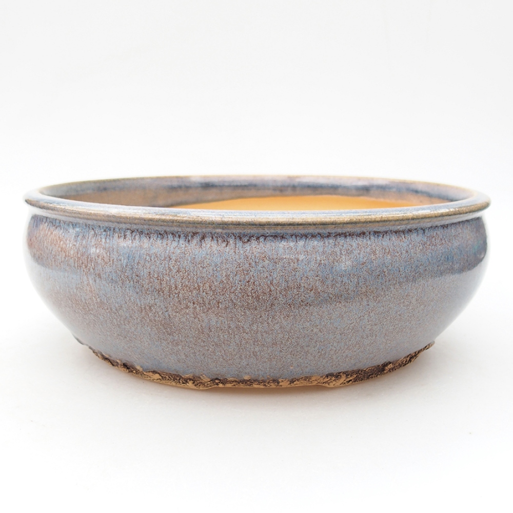 Ceramic bonsai bowl 23 x 23 x 8 cm, color blue