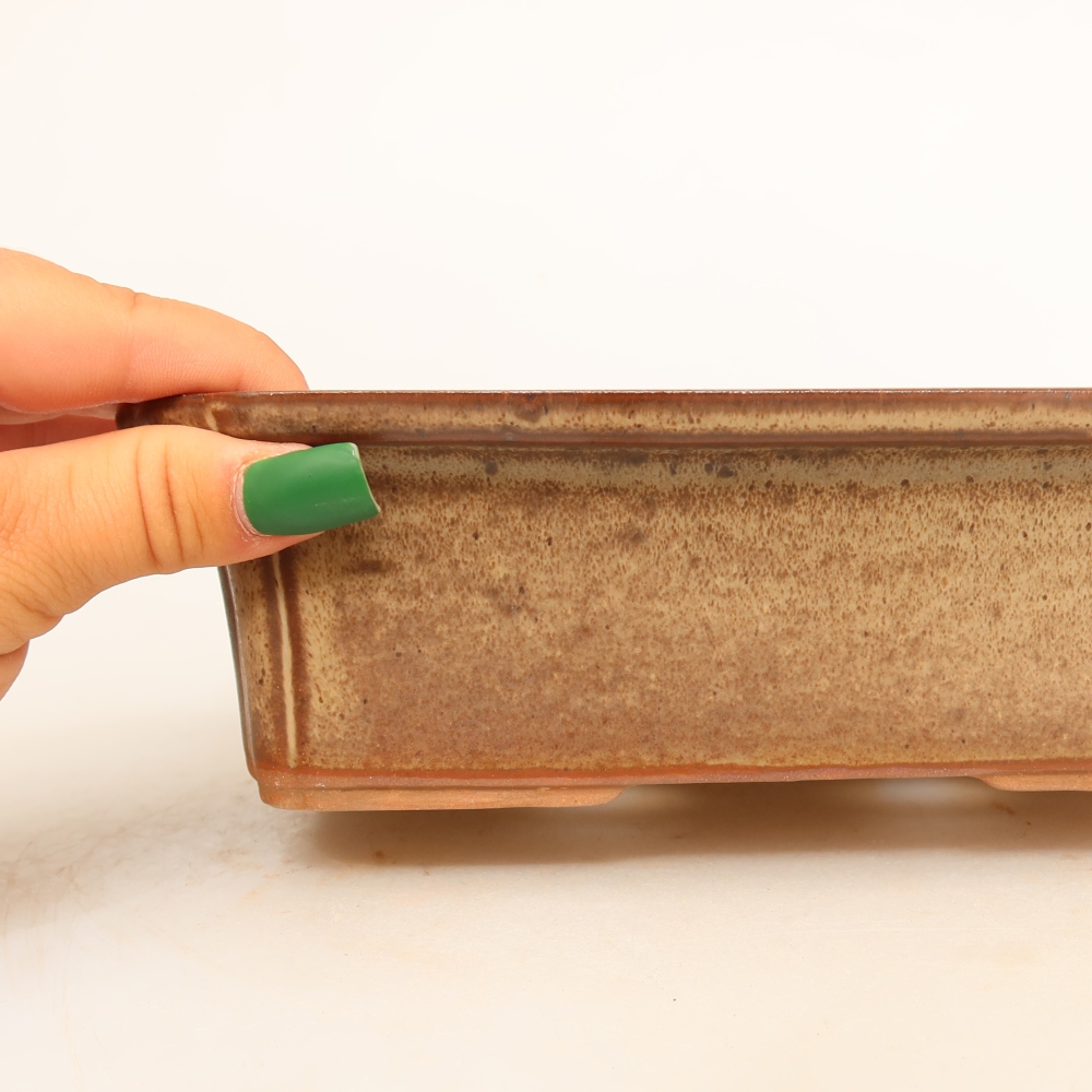 Ceramic Bowl, 20 x 15.5 x 5.5 cm, brown