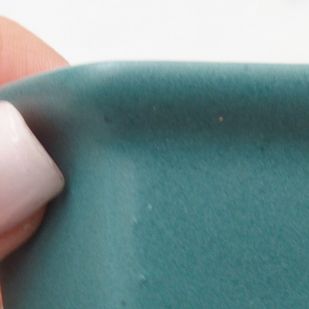 Ceramic bonsai bowl 6,5 x 6,5 x 5 cm, color blue