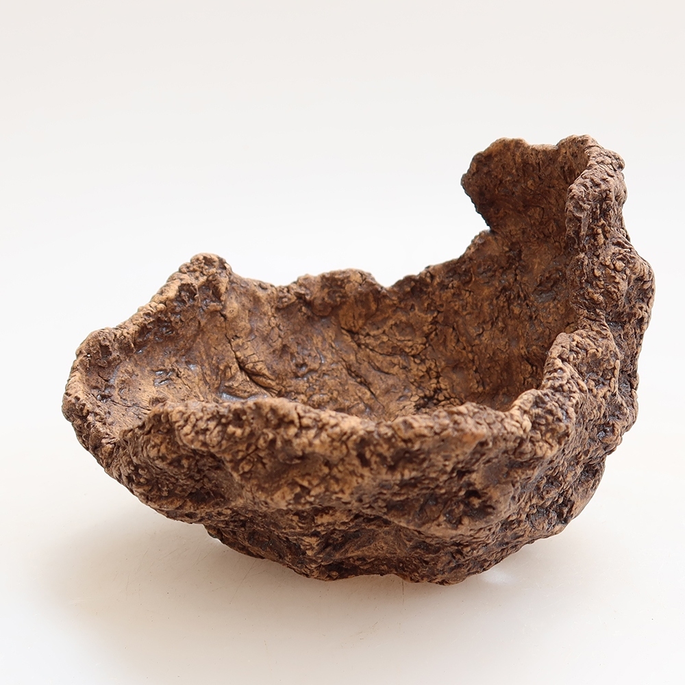 Ceramic Shell 10 x 10 x 8 cm , colour brown
