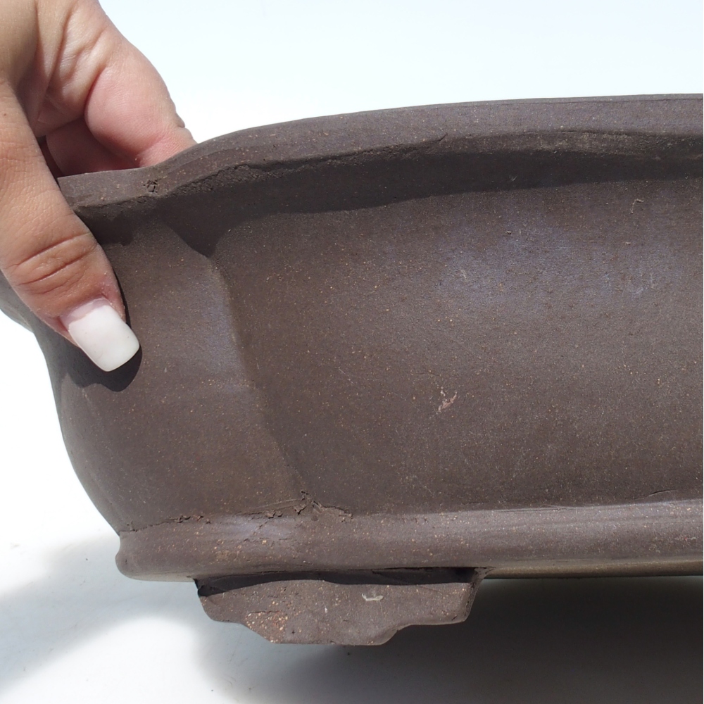 Bonsai bowl 40 x 32 x 10,5 cm birch brown