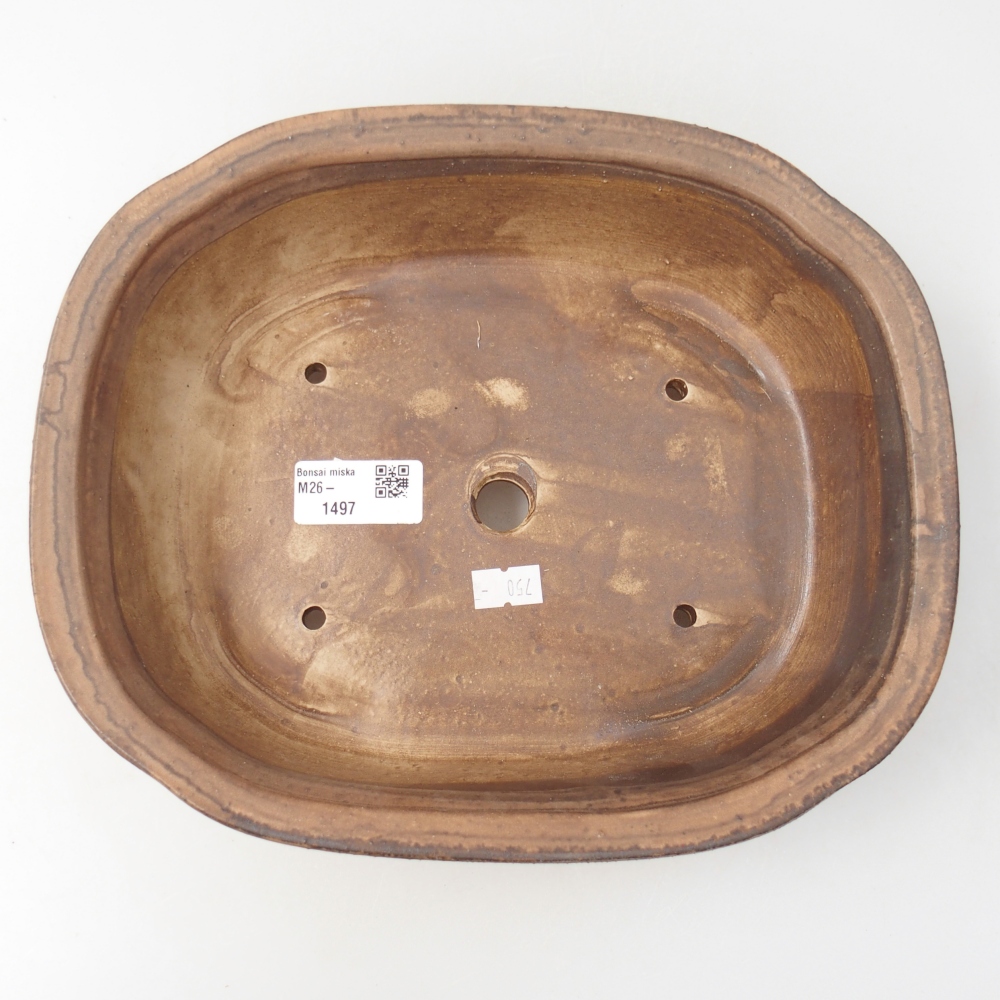 Ceramic bonsai bowl 25 x 21 x 8 cm, pink